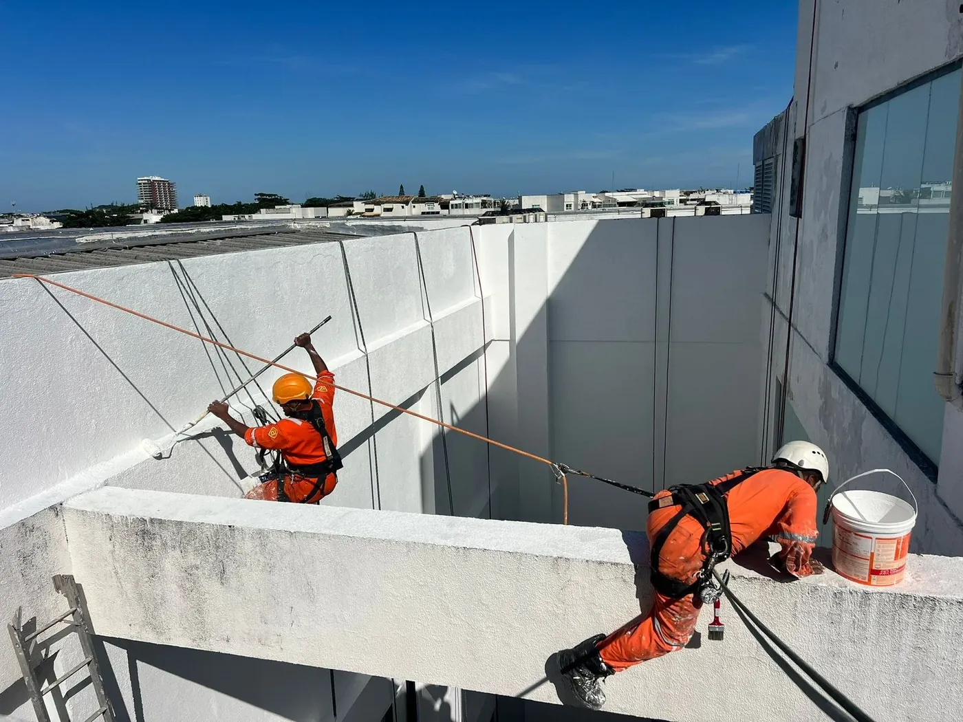 Documentary photograph of JFS building maintenance activities