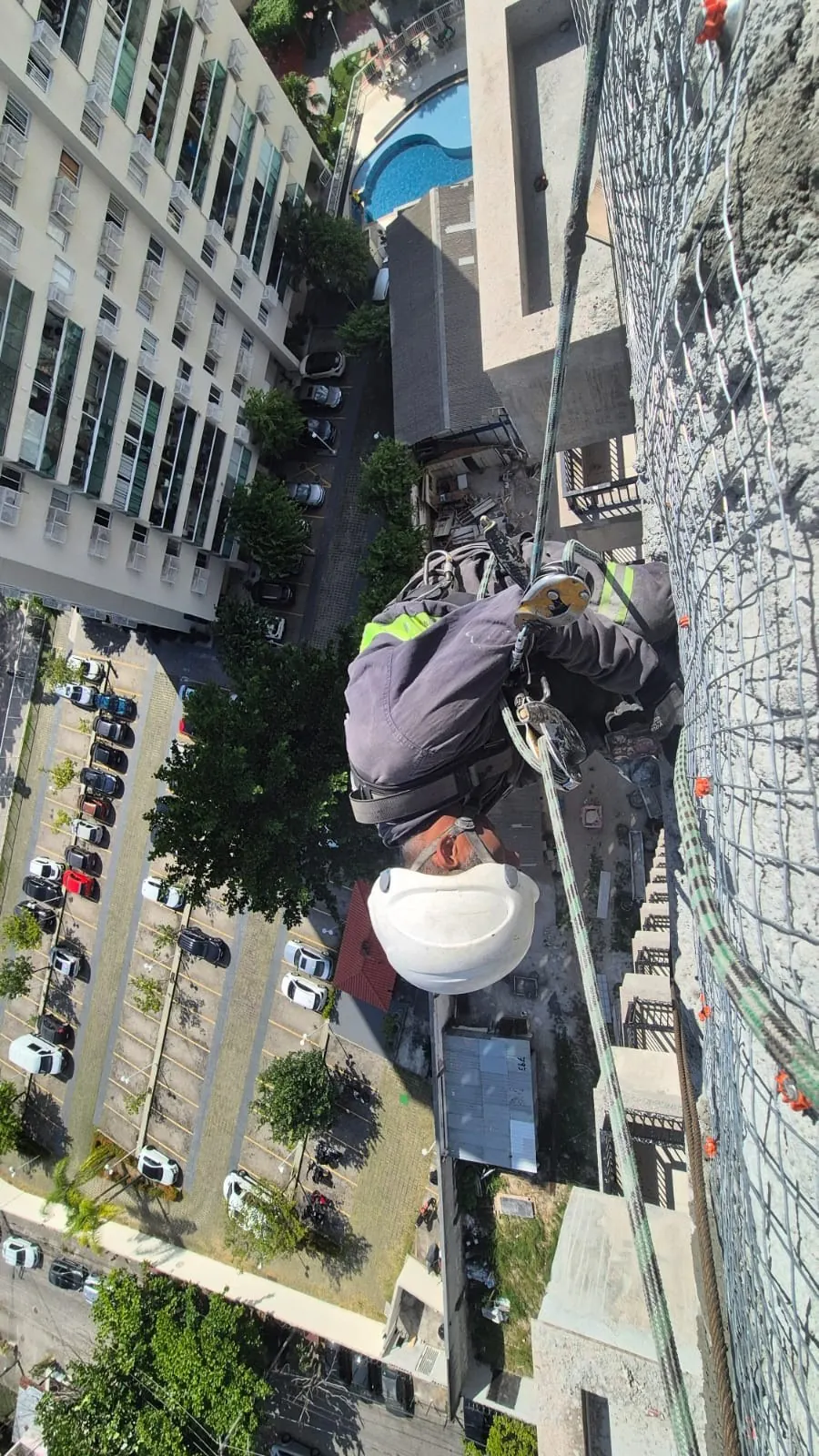 Documentary photograph of JFS building maintenance activities